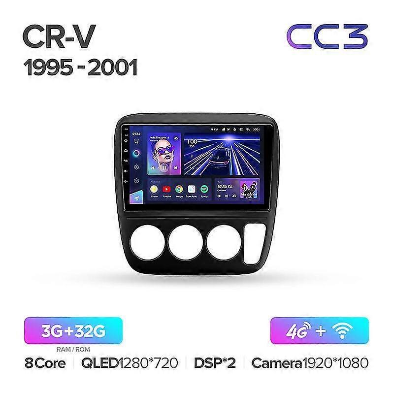 ホンダCR-V CRV 1995 - 2001カーラジオマルチメディアビデオプレーヤーナビゲーションステレオGPSのAndroid 10 No 2DIN 2 Din DVDのためのCC3 2k