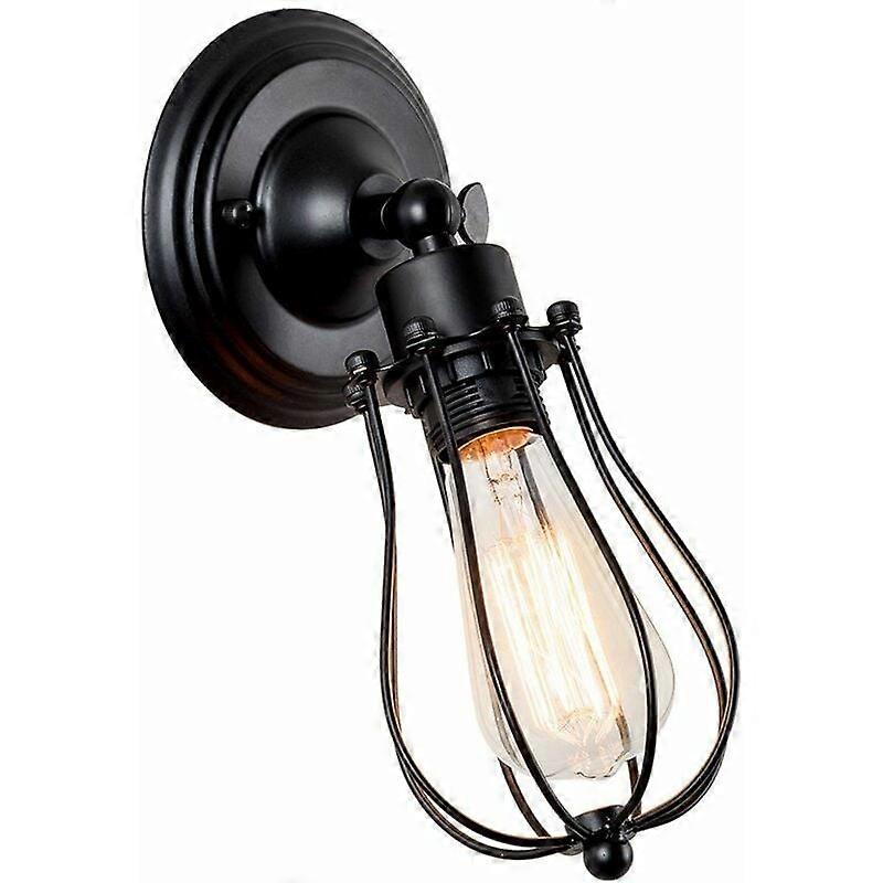 Vintage Industrial Wind wall lamp - black without light source