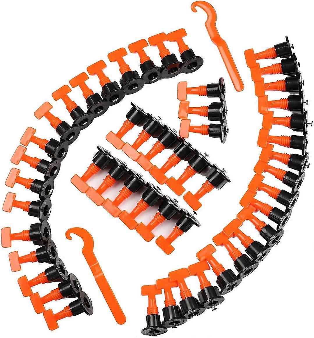 Tile Adjustment System, Reusable Tile Leveling System with Cross-shaped Tile Spacers, Easy Installation Wedges for Smooth and Durable Surface (50