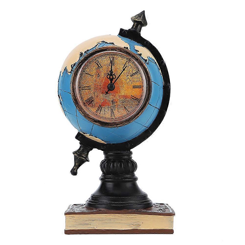 Multifunctional Vintage Alarm Clock Globe Home Desk Decor Ornament Photograph Props