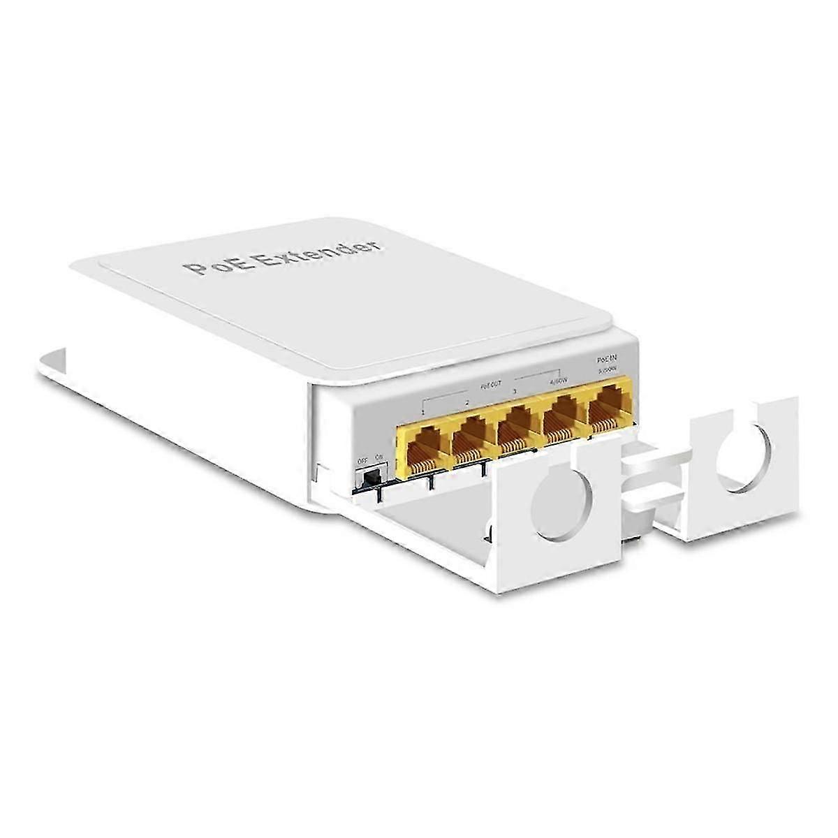5-Port IP55 Outdoor Waterproof POE Repeater 1000Mbps 1 to 4 Network Switch PoE Extender for IP CamerasNEW