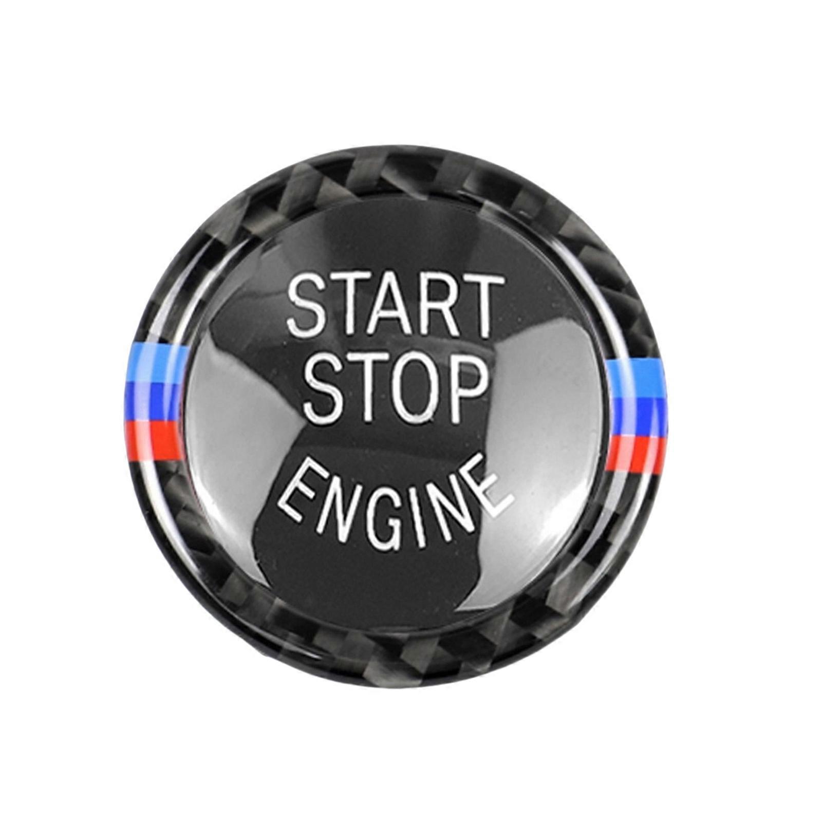 Start Stop Button Cover Trim Sticker Automotive Accessory for E90 E92 Switches Power Ignition Button Trim Replacement