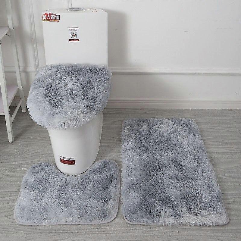 Gradient Color Bath Mat Carpet 40x50/45x50/50x80cm Plush Shower Toilet Rug Floor Mat Absorbent Non-slip Bathroom Floor Pad