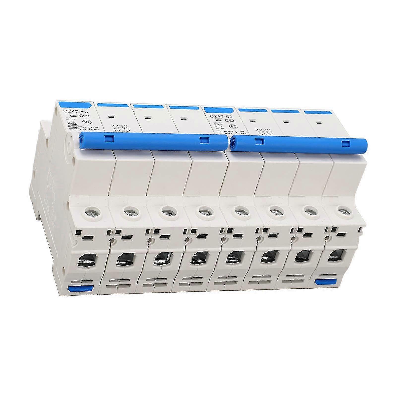 4P Miniature Circuit Breaker Rail Mounted Dual Power Interlock Air Transfer Switch Circuit Breaker 63A 400V
