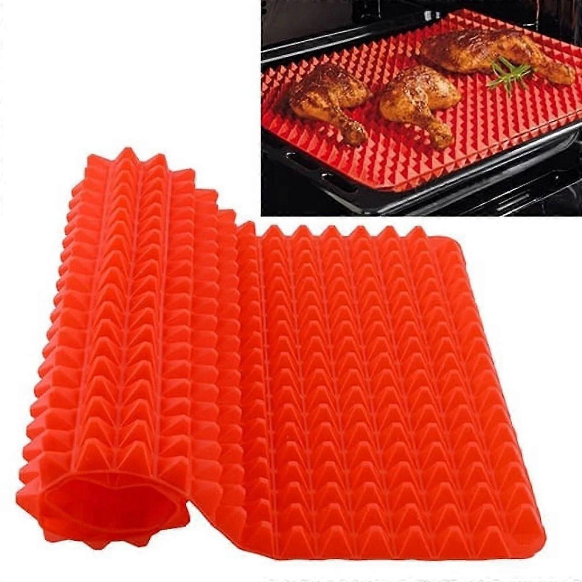 Red Pyramid Pan Nonstick Silicone Baking Mat Mould Cooking Mat Oven Baking Tray