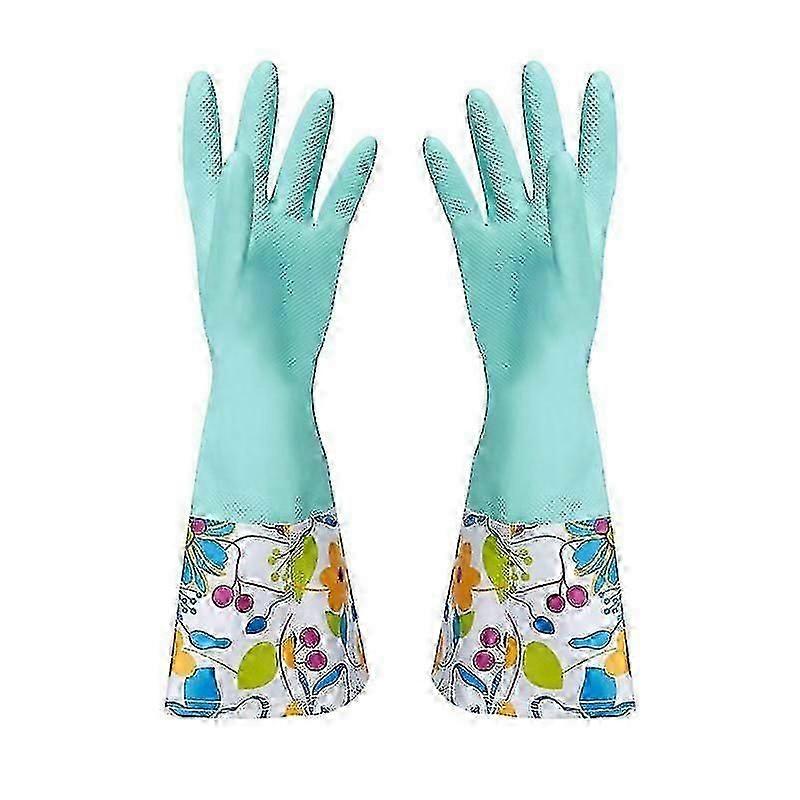 Gants de vaisselle d’hiver, latex de caoutchouc imperméable style épais plus velours, vaisselle de cuisine, lavage de vêtements JR2025032601365