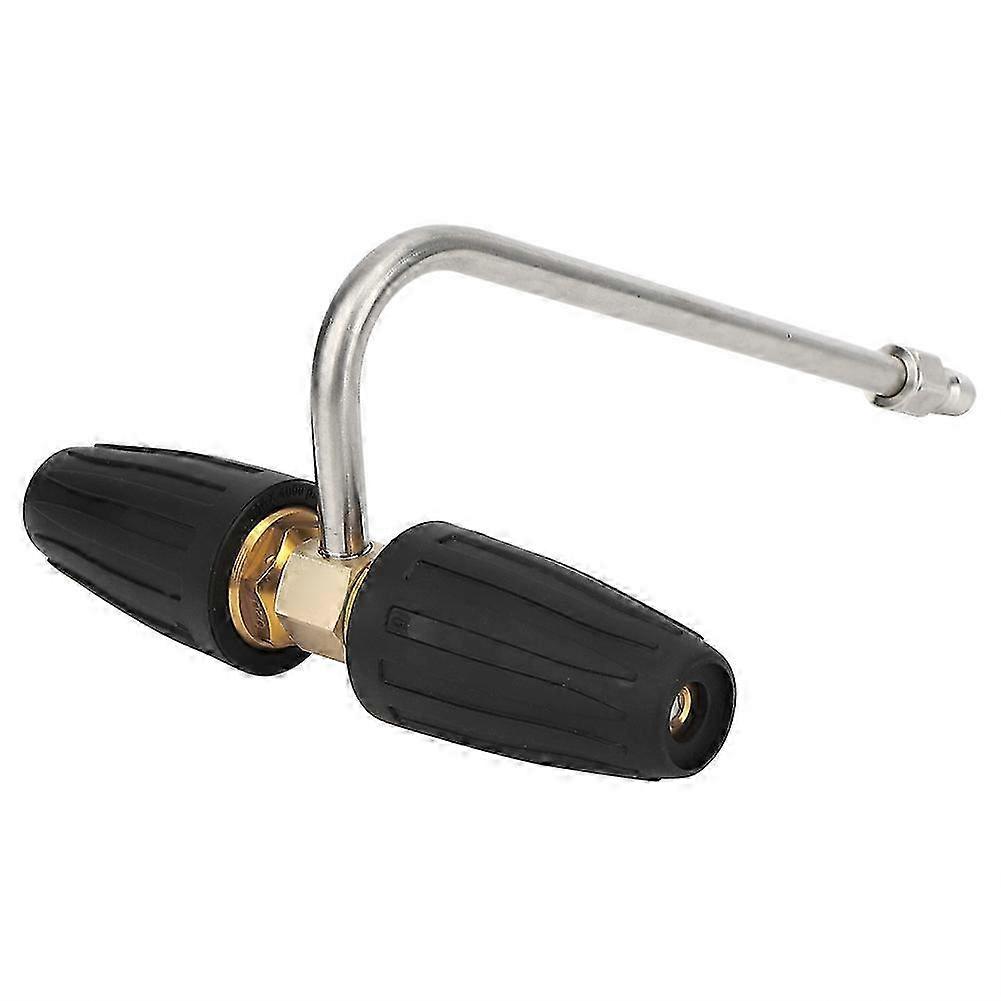 Double Rotating Nozzle 1/4 Quick Connect Plug Convenient Trench Cleaning 4000PSI