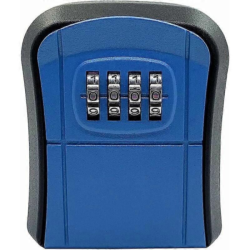 Blue  Key Code Box  Key Safe Box 4 Digit Lockable Box  Wall Mounted Password Lock Secure Key Box
