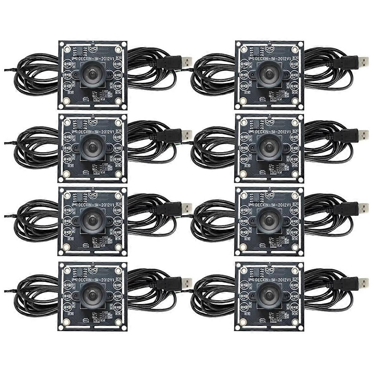 8pcs 100 Degree Camera Module 1MP OV9732 1280x720 USB Free Driver Manual Focus, with 3 Meter Cable f