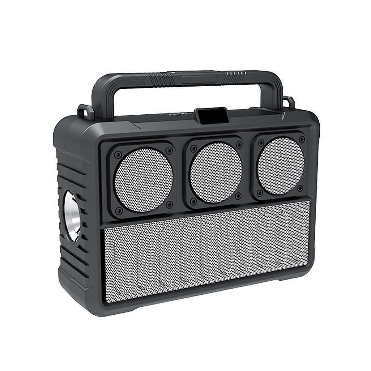 Solar Wireless Bluetooth Speaker Protable FM Radio Speakers Outdoor Bluetooth Speaker with Flashligh
