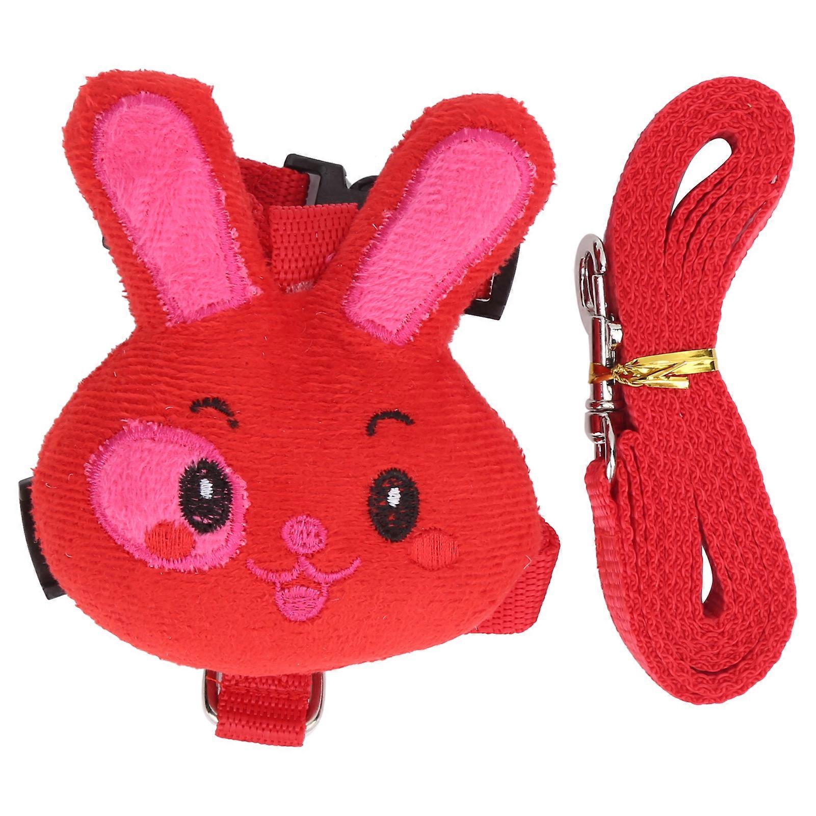 Small Pet Rabbit Fancy Leash and Harness Set Durable Nylon for Pet Pulling Walking
