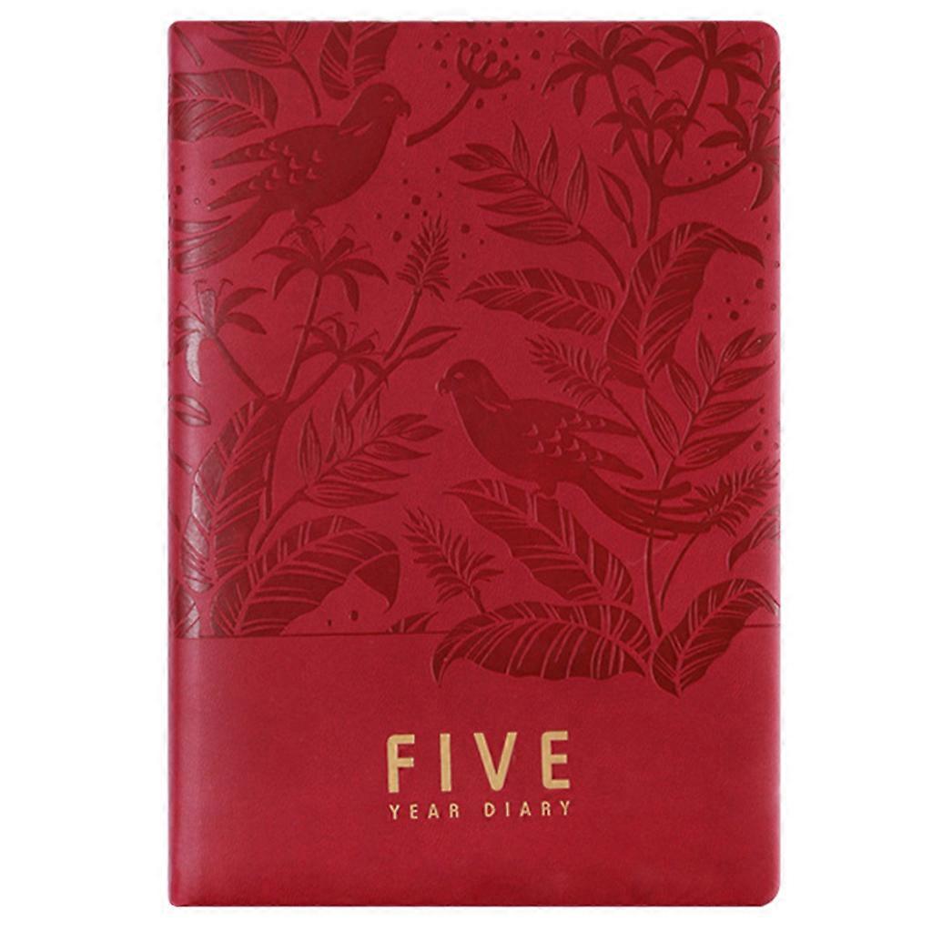Five Year Diary Notebook A5 Yearly Agenda Journal Business Notepad Planner Organizer School Office Stationery  Burgundy