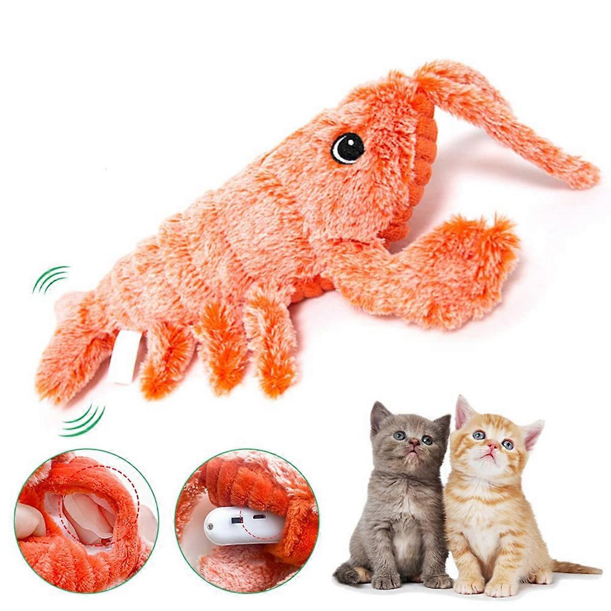 Electric Jumping Cat Toys, Simulation Lobster Dog Toy, B