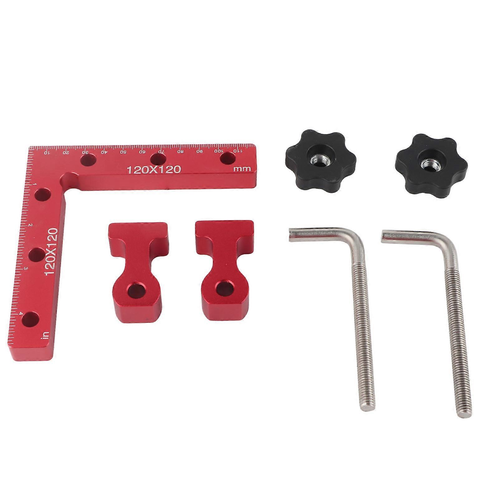 90° Positioning Ruler L‑Shaped Right Angle Woodworking Panel Fixing Fixture 120x120mm