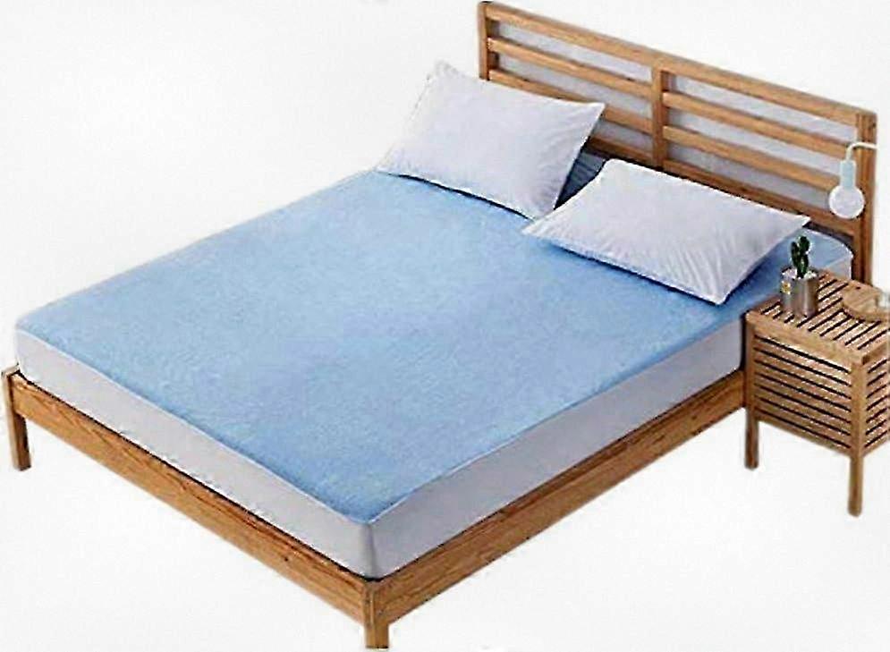 Blue Fitted Cotton Sheet 90x200cm - Pillowcase Excluded