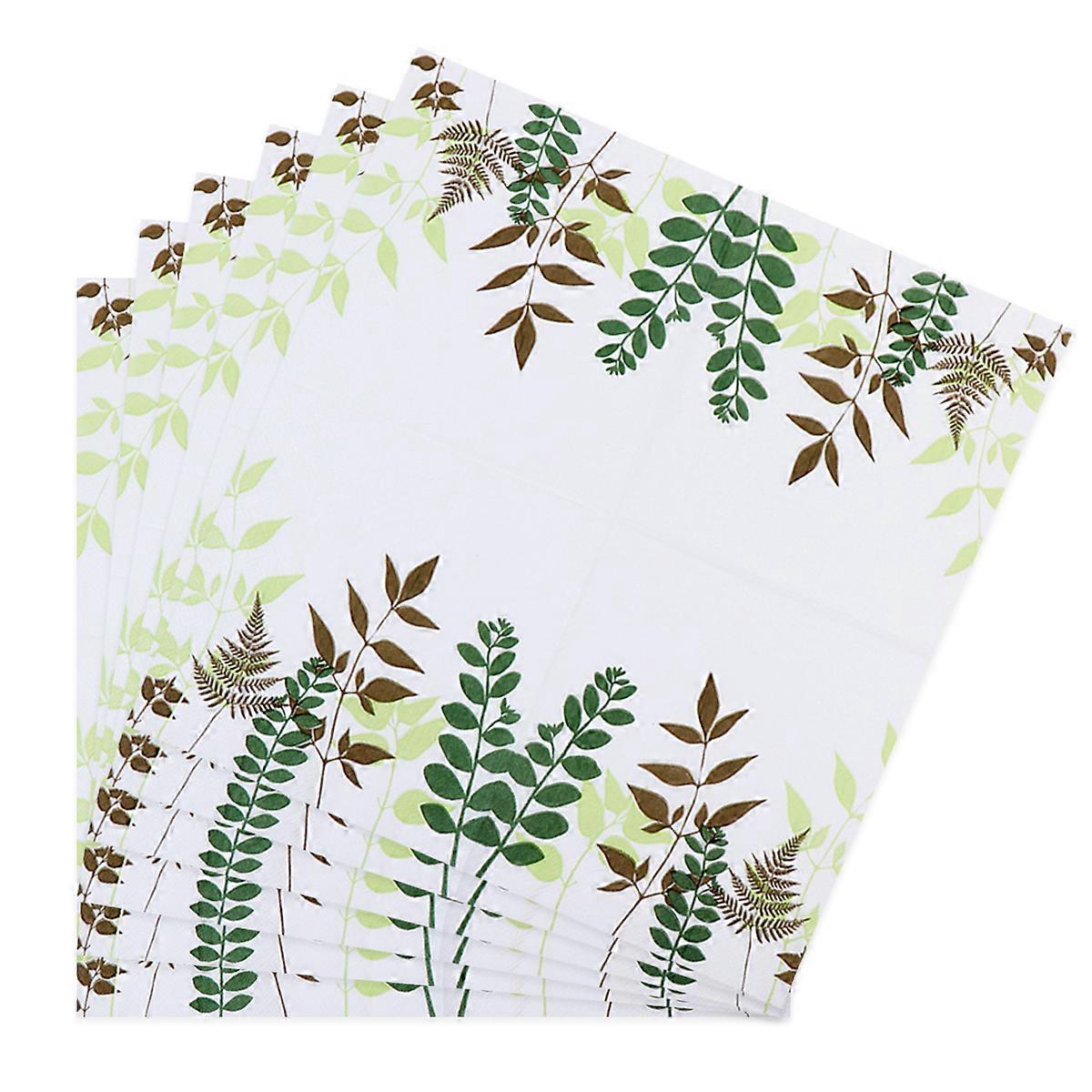 Greenery Napkins, Disposable Hand Towels, Sage Green Leaf Theme
