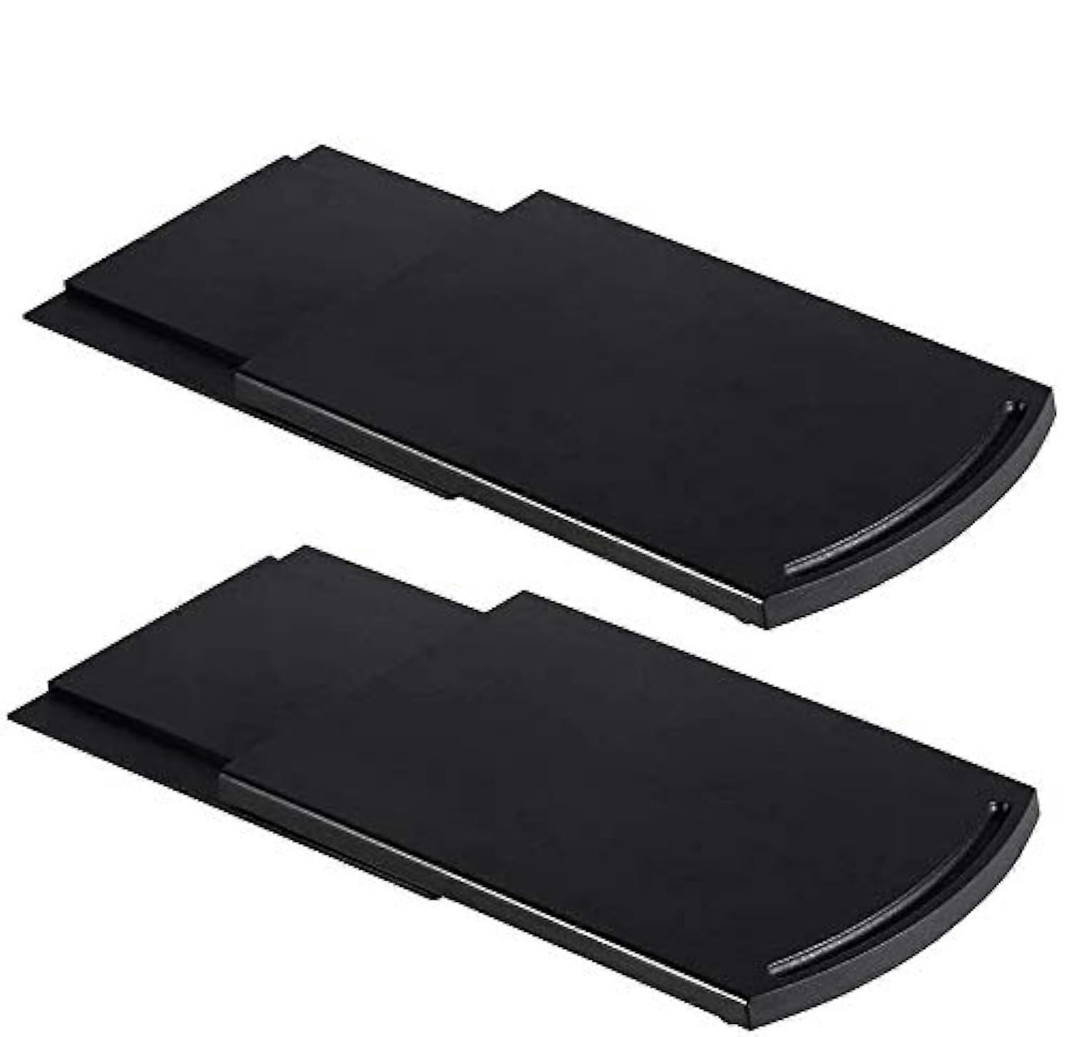 2 PCS Coffee Maker Trays, 12 Inch Sliding Caddy Mat with Wheels for Under Cabinet Toaster and Appliance Storage