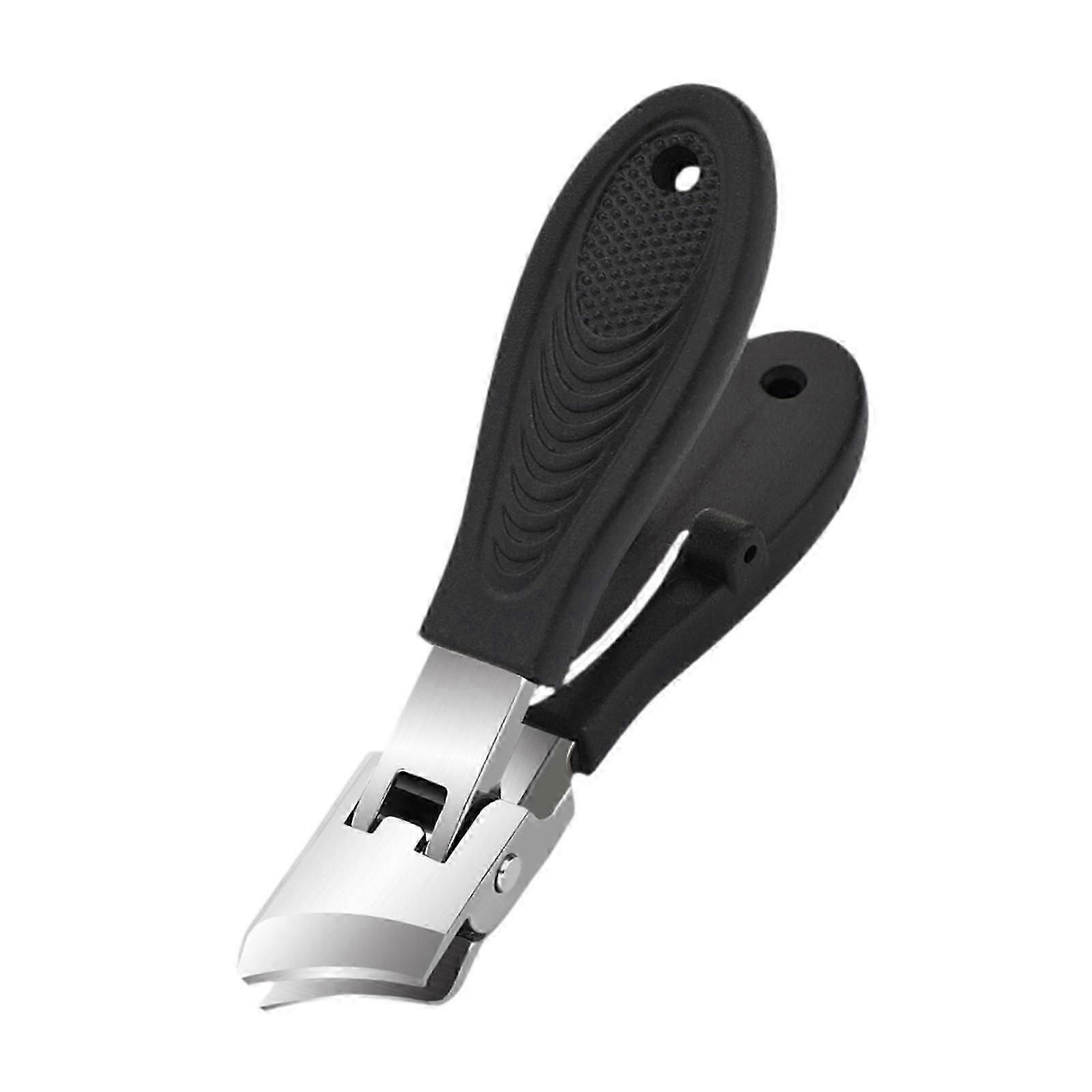 Slanted Toenail Clippers Easy Use Fingernail Clippers for Thick Nails Adults black