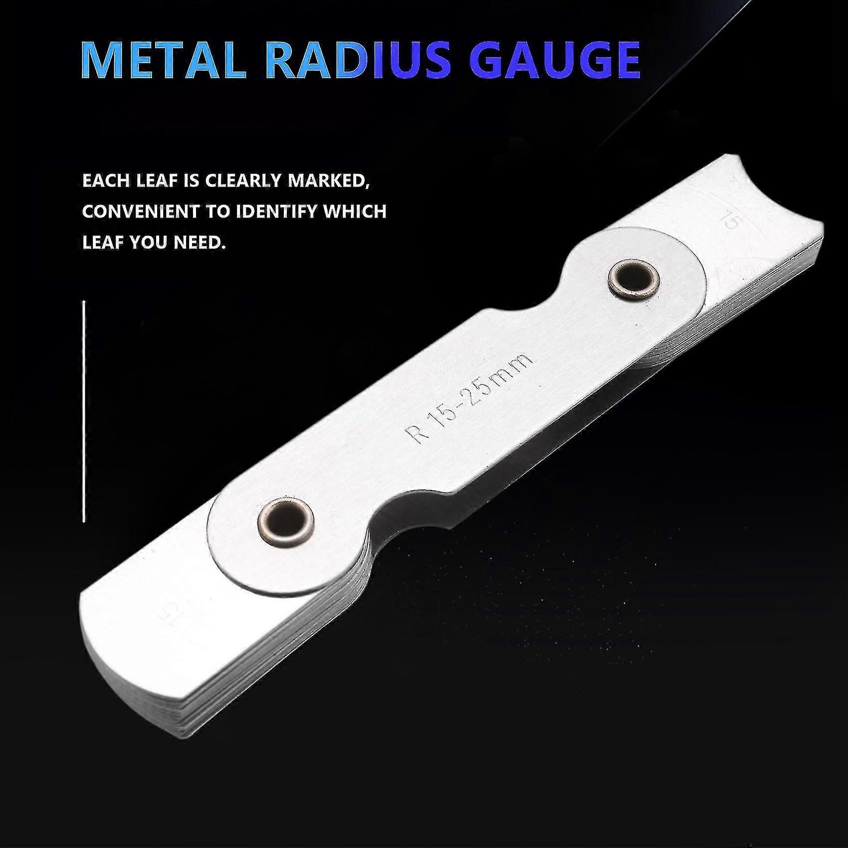 Stainless Steel Radius Gauge Set for Precision Measuring (4-Piece, R0.3 ...