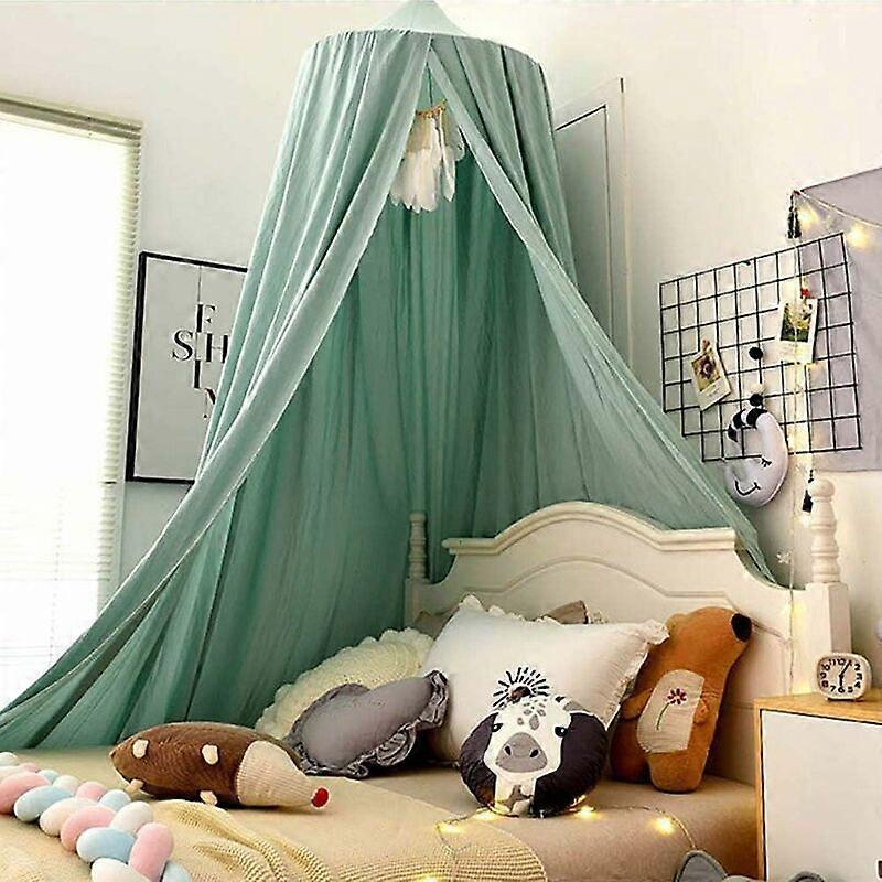 Children's Bed Canopies, Canopy Mosquito Net for Baby or Child, Double-Layer Decoration Design Canopy for Bedroom -Versailles (Green