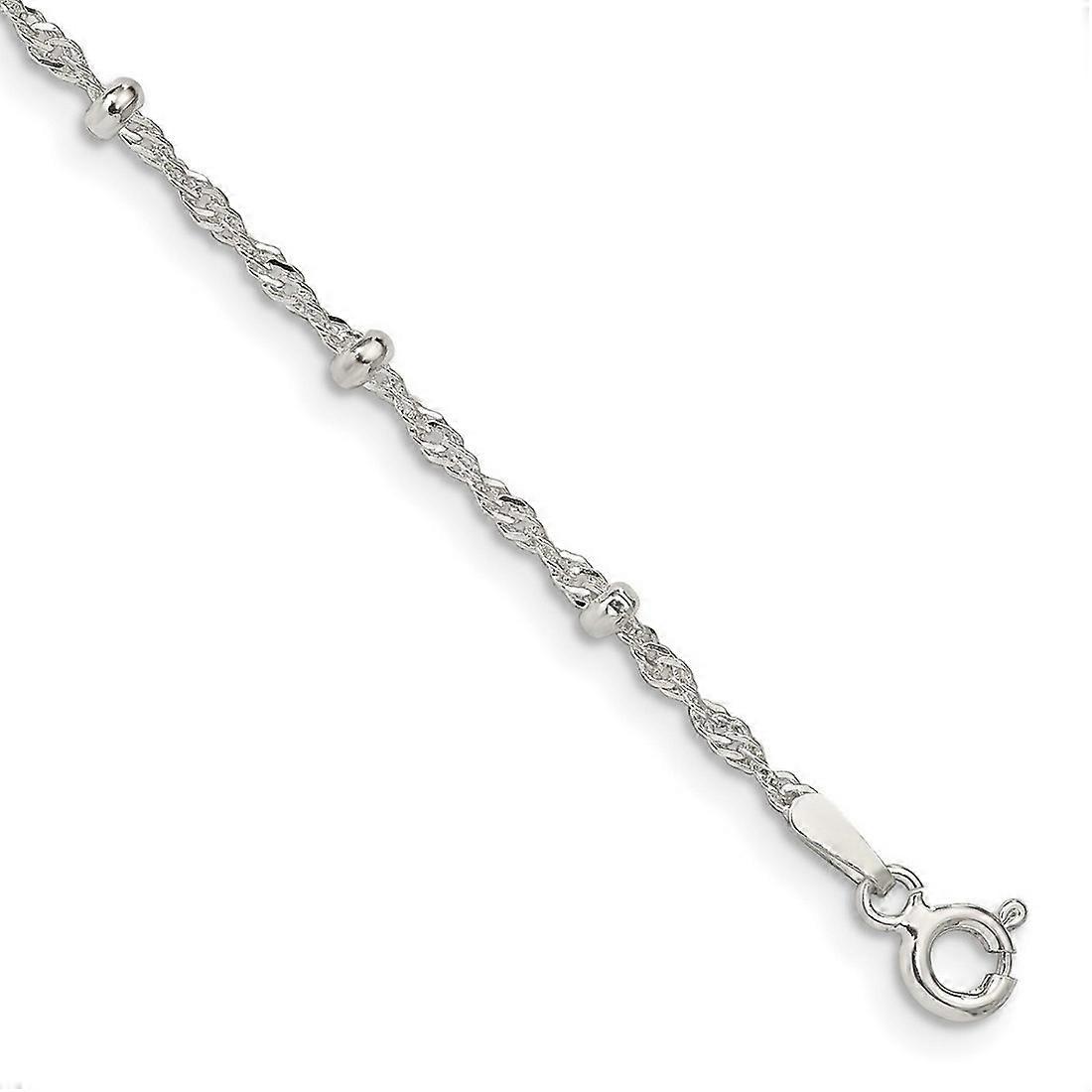 925スターリングシルバーファンシーロブスタークロージャー2.50mm-ファンシーアンクレット-女性用アンクレット - 長さ:9〜10