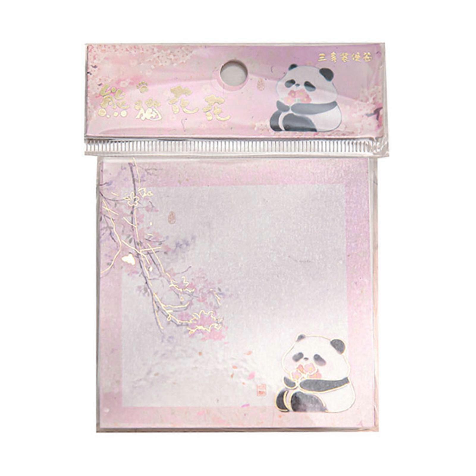 90 Sheets Memo Smooth Writing Decorative Cute Panda Pattern Paper Note Pads for Student Memos Reminders
