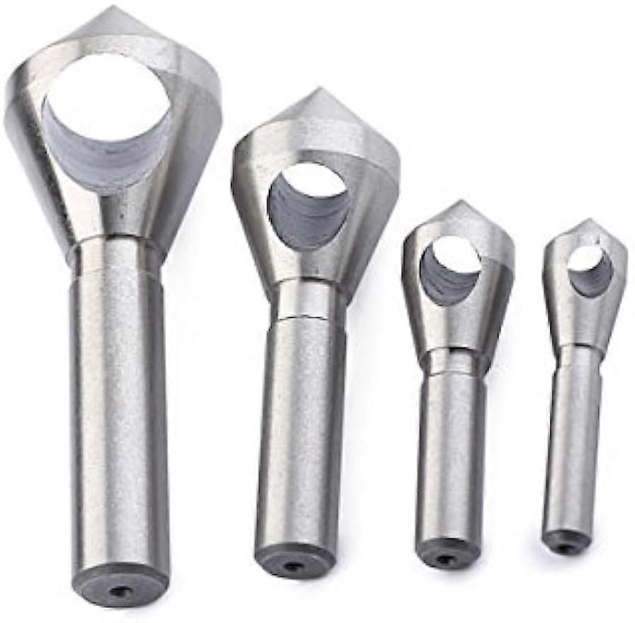 Cobalt Countersink Drill Bit Set, 4PCS Deburring Chamfer Drill Bits for Wood, Metal, Plastic, Sizes 2-20mm