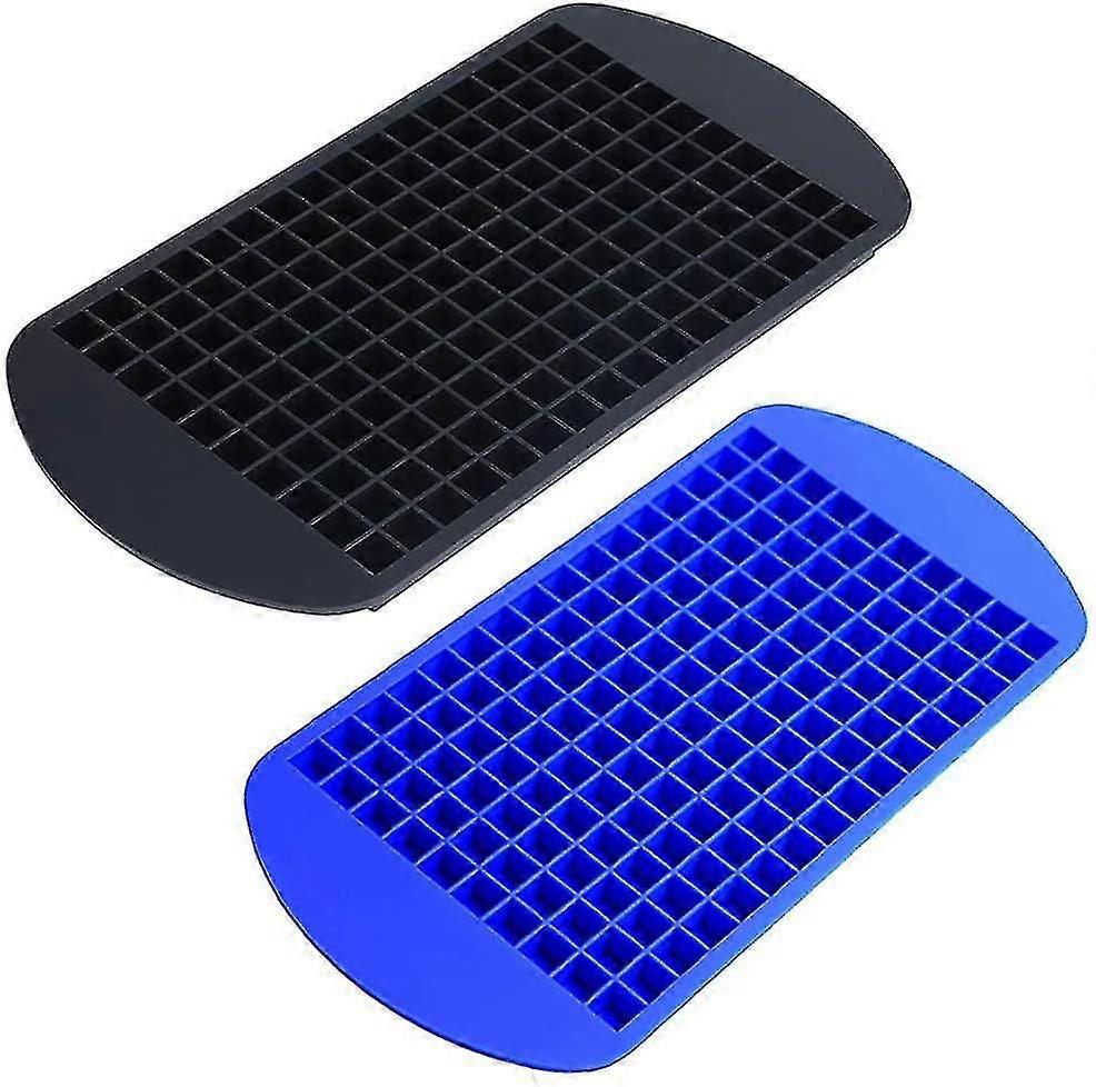 2pcs Ice Cube Tray 160 Grids Square Shape Silicone Mini Ice Cubes Tray