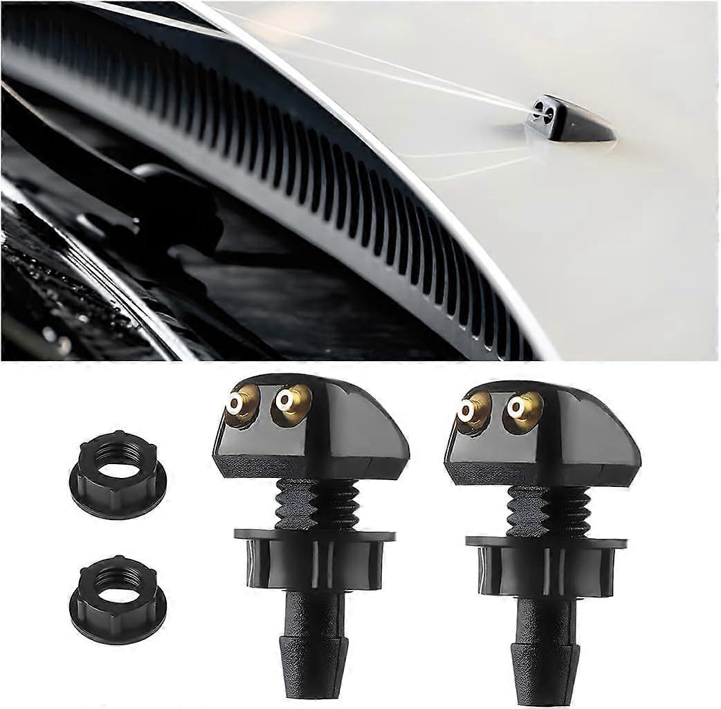 2 pcs Car Front Windshield Washer Nozzles Spray Jet, Small Universal Windshield Washer Wiper Nozzles Car Windshield Nozzles, Car Windshield Washer Wi