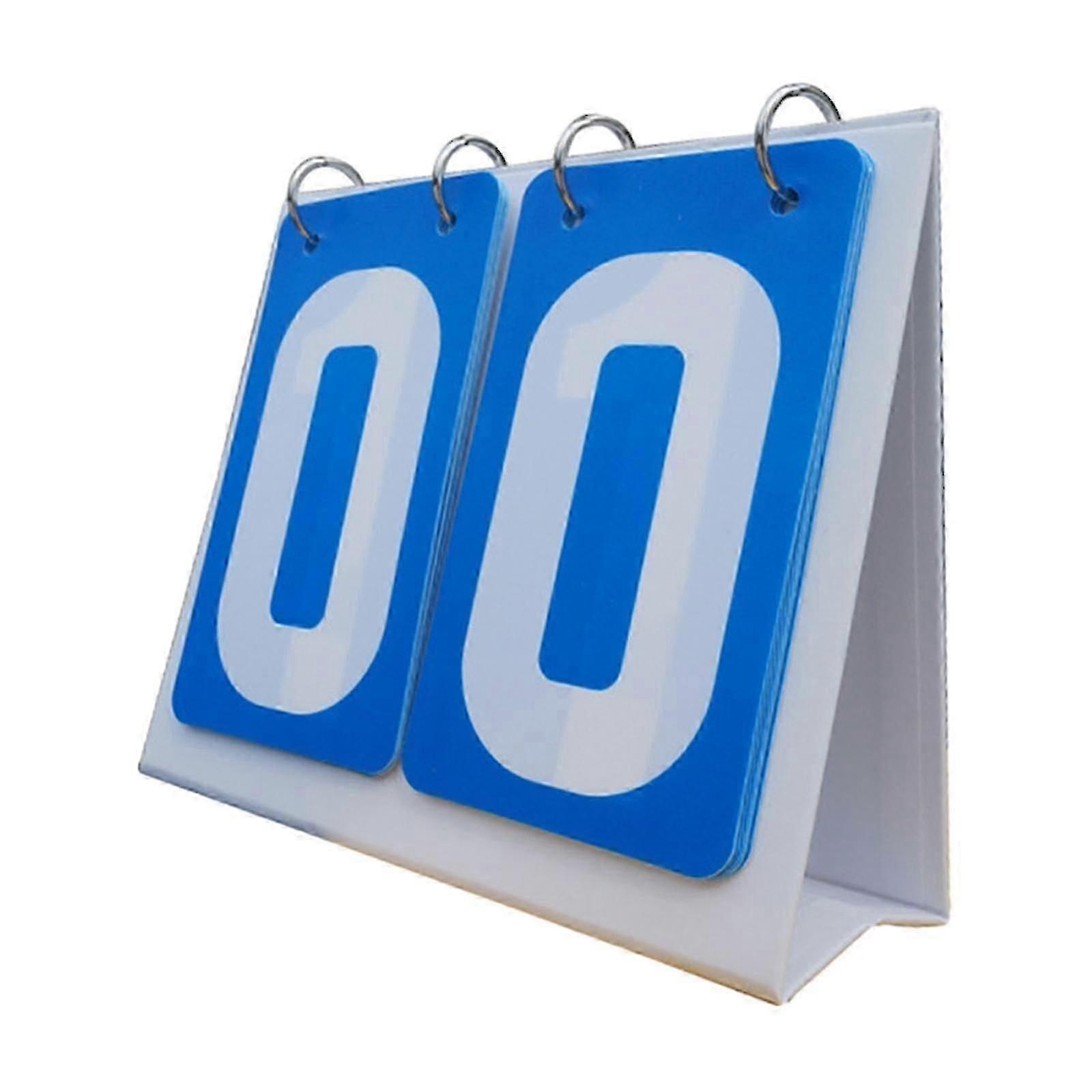 Sports Scoreboard 2 Digit Flip Number Score Board For Competition Basketball Blue - JA