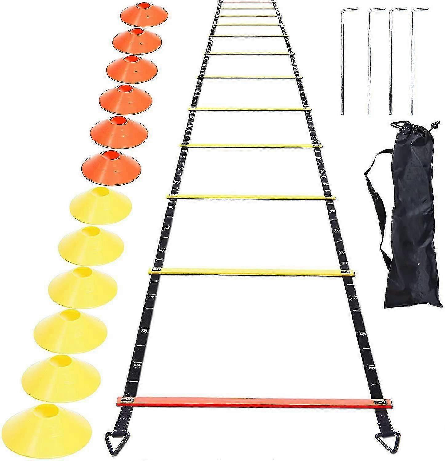 Piao Agility Ladder - Agility Speed And Balance Training Ladder For Soccer Basketball Boxing Softball Footwork Sports Agility Training With Scale And