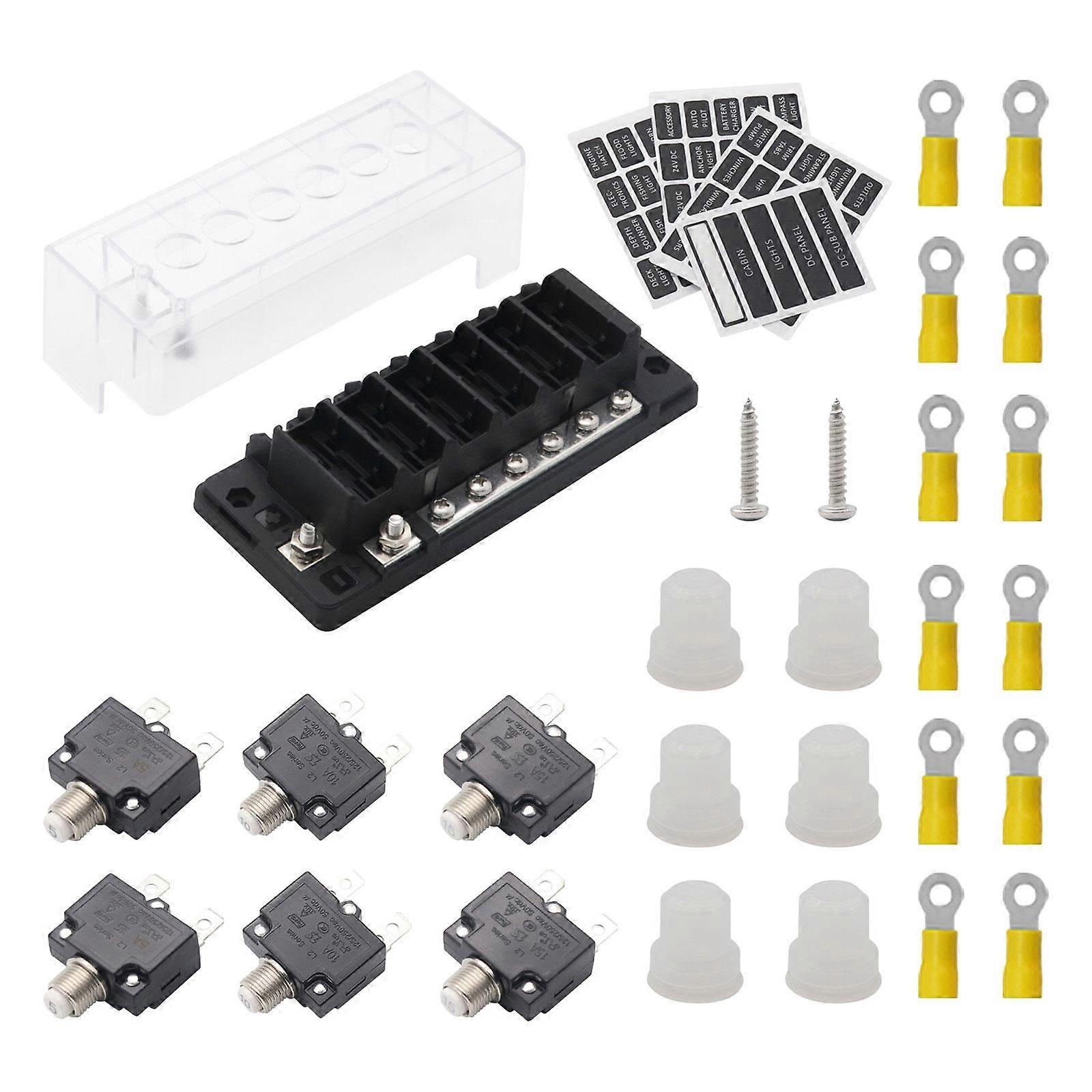 Circuit Breaker Panel Manual Reset Car Circuit Protector for SUV RV Car