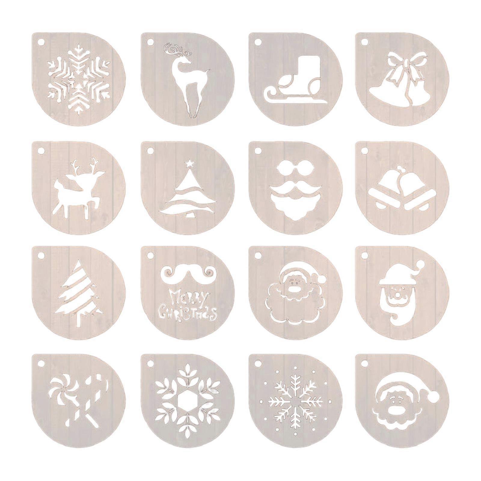 Coffee Stencils Reusable Foam Coffee Art Template for Tart Cappuccino Mousse