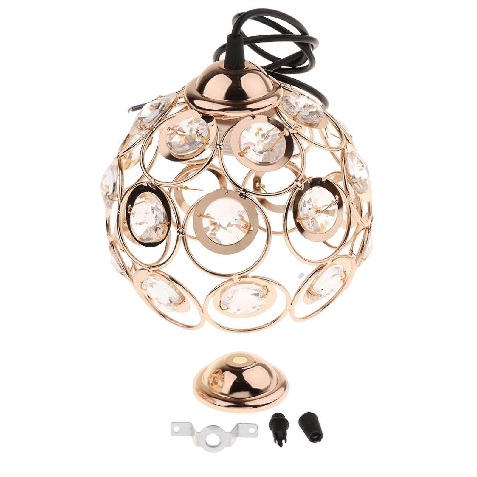 Iron Crystal Ceiling Lamp Craft Lamp Gold