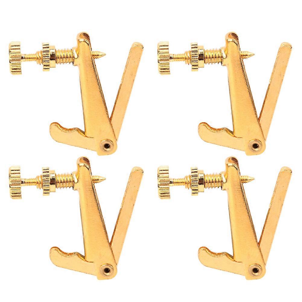 Violin String Tuner Copper Nickel Alloy 3/4 4/4 Violin String Adjustment Accessory Part(Golden)