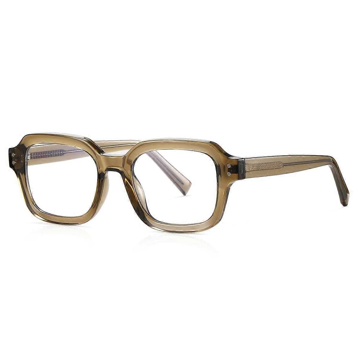 Blue Light Blocking Glasses Unisex TR90 Square Frame Retro Style CP Acetate Eyewear