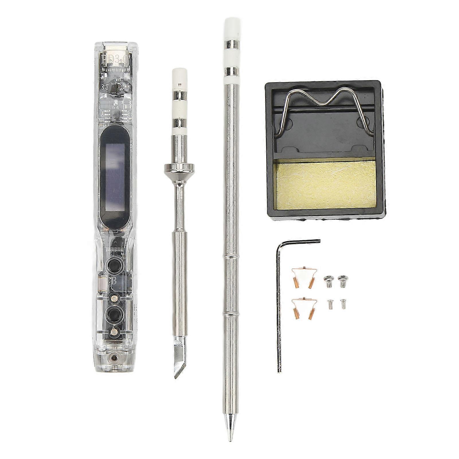 Digital Display Soldering Iron with Solder Tip Mini Electric Soldering Tool Adjustable Brightness