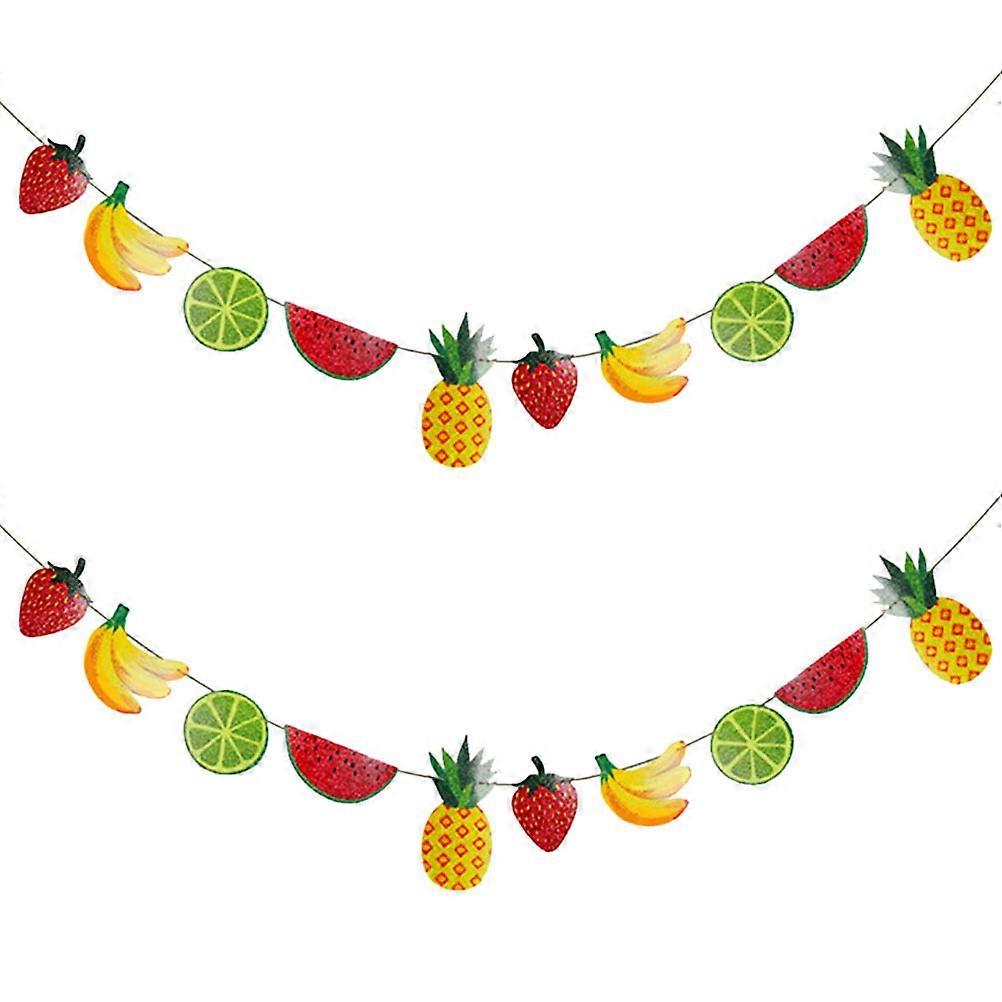 Themed Event Decor, Fruit Patterned Banner Flags for Festive Vibes, SKU4899301