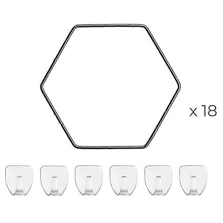 18Pcs Plant Support Trellis DIY Climbing Plant Wall Decor Hexagonal Chain Link Grid