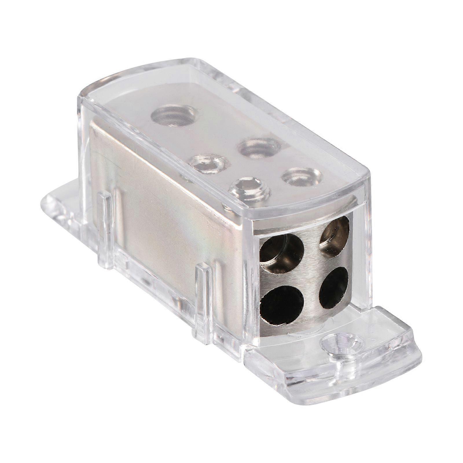 4-Way Car Audio Stereo Amp Power Ground Cable Splitter Distribution Block 4GA 8GA for Boats