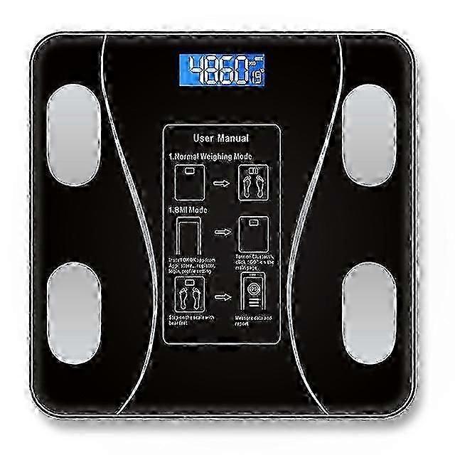 Bluetooth Smart Body Weight Scale LED Digital Electronic Analyzer for Bathroom BMI and Body Composition