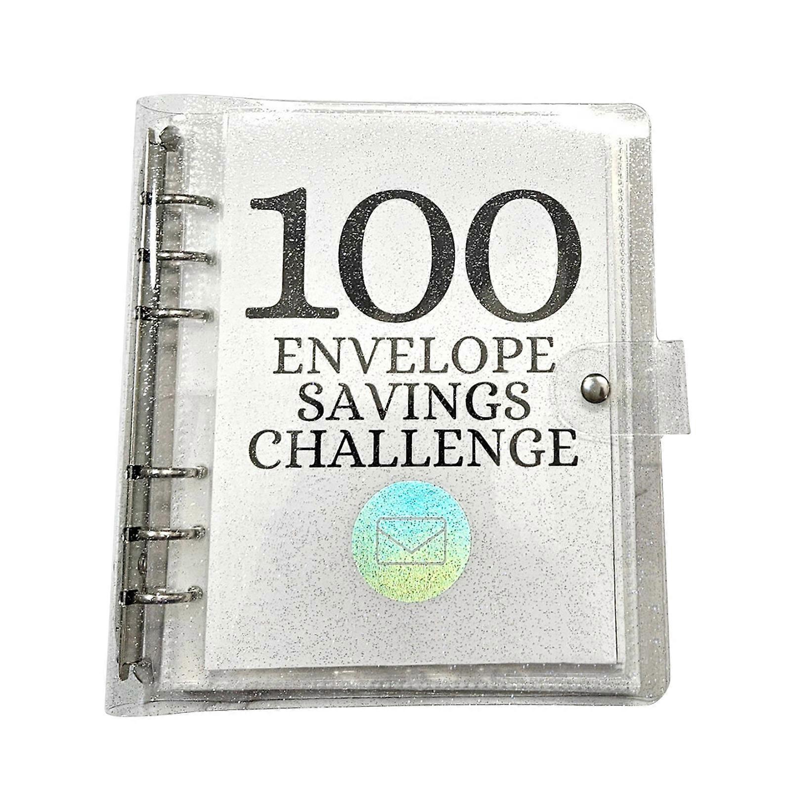 6-rings Budget Binder with Cash Envelopes and Stickers, Budget Binder Planner Notebook for Budgeting and Saving Money Transparent shell