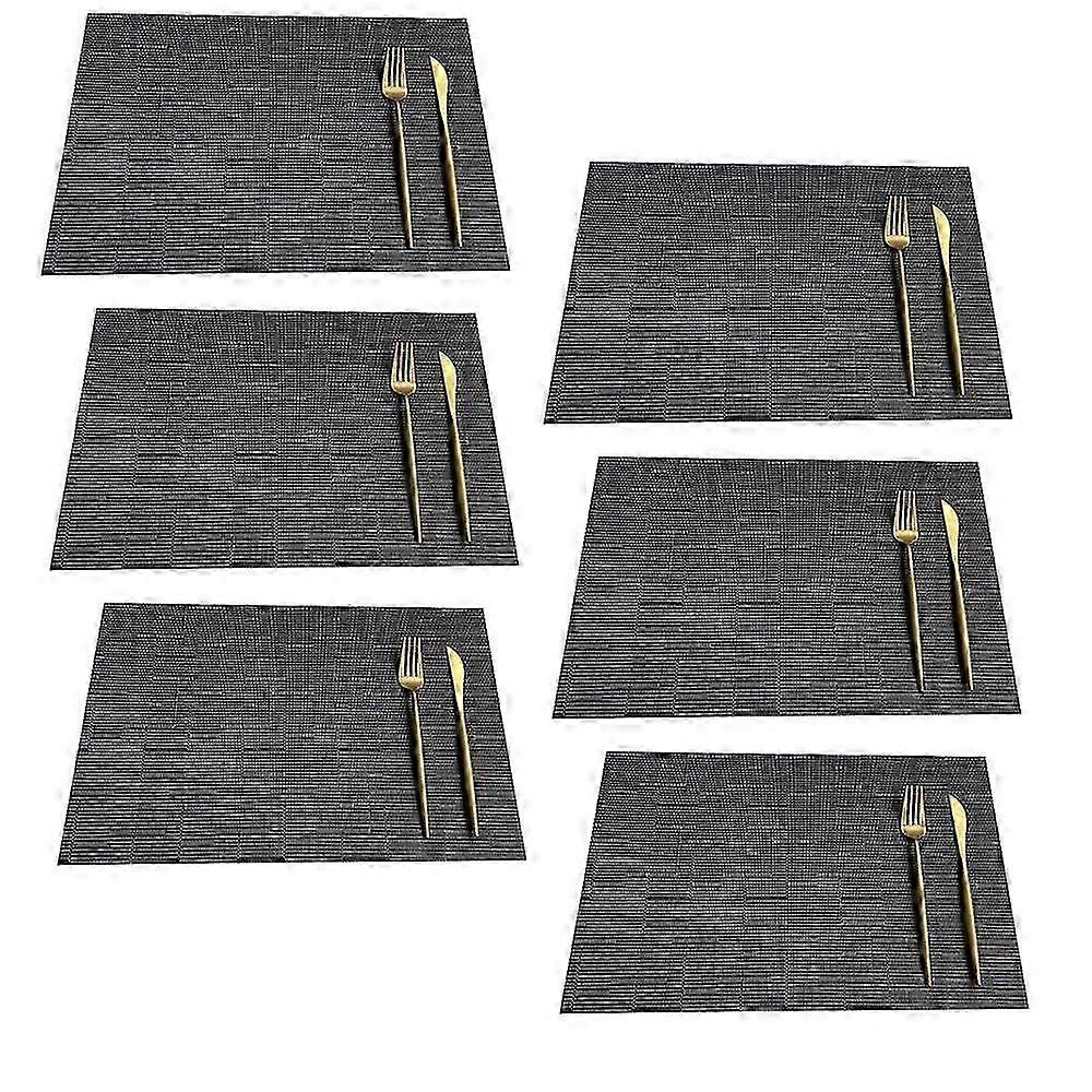 Paquet de 6 sets de table lavables résistants à la chaleur pour la cuisine et les tables à manger