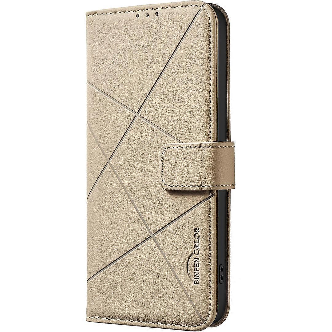 Compatible For Samsung Galaxy A34 5G Case BINFEN COLOR BF35 Geometry Imprinted Leather Phone Cover RFID Wallet Stand