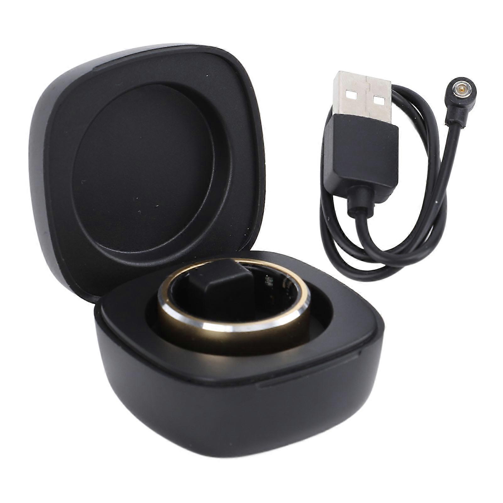 Gold Type 8 Smart Health Ring: Bluetooth 5.1 Fitness Tracker with Sleep Monitoring & Wireless Charging