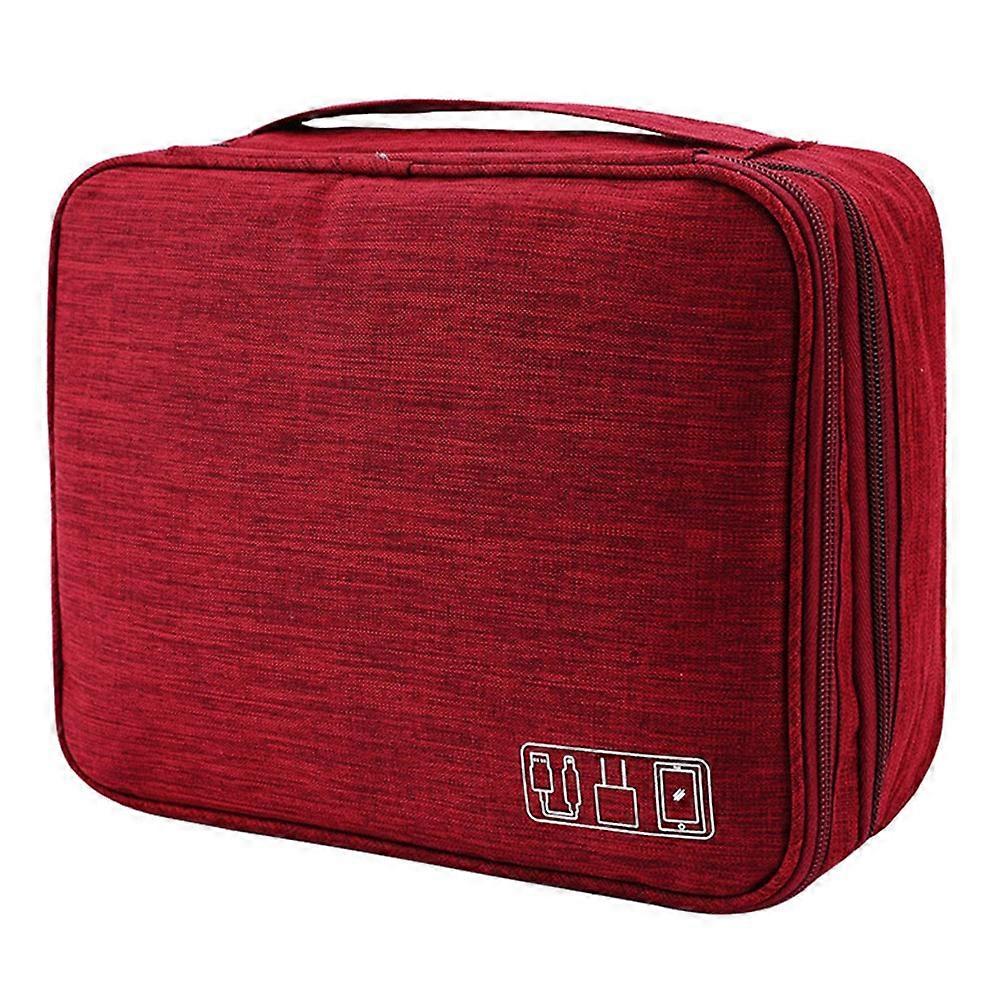 5 بوصة منظم الإلكترونيات أكسفورد القماش المحمولة طبقات مزدوجة الحقيبة سحاب كابل منظم حقيبة fo