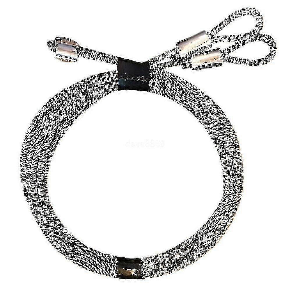 Security Garage Door Extension Cable Kit with Galvanized Steel Braid & S Hooks