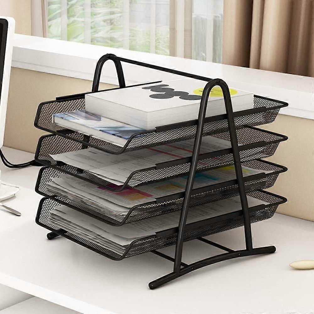 Letter Sorting Stand with Letter Trays and File Rack, Wire Mesh Office ...