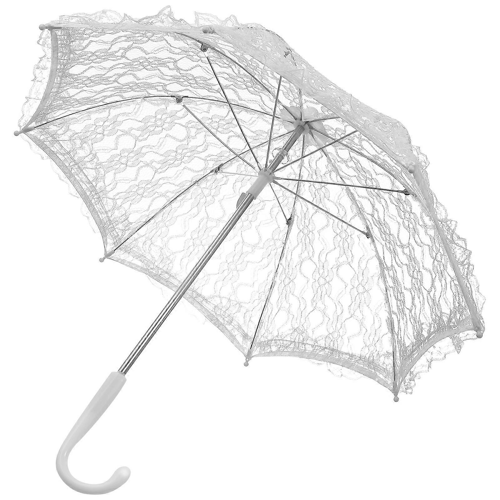 1pc Vintage Lace Umbrella for Stage Performance Props and Wedding Bridal Use
