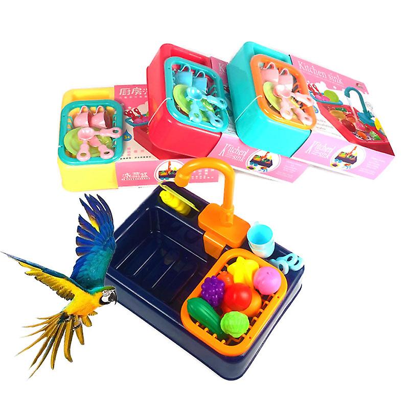 Baignoire Automatique Pour Perroquet, Perruche, Pour Cage Intérieure, Cycle D'eau Pour Perroquet, Furet, Oiseaux De Taille Moyenne (rose